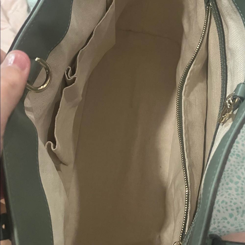 NWOT Gucci microguccisima monogram patent RARE COLOR sagegreen tote shoulder bag - Picture 12 of 14